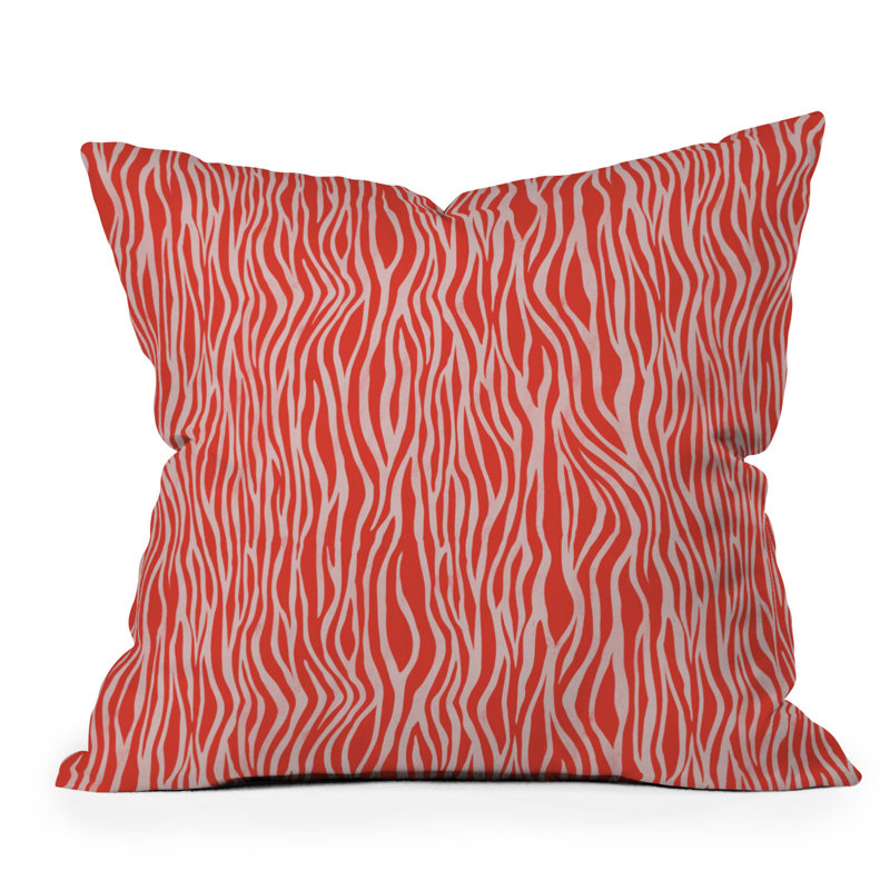 Coussin extérieur Avenie BR Red Zebra Stripe, 16 po x 16 po