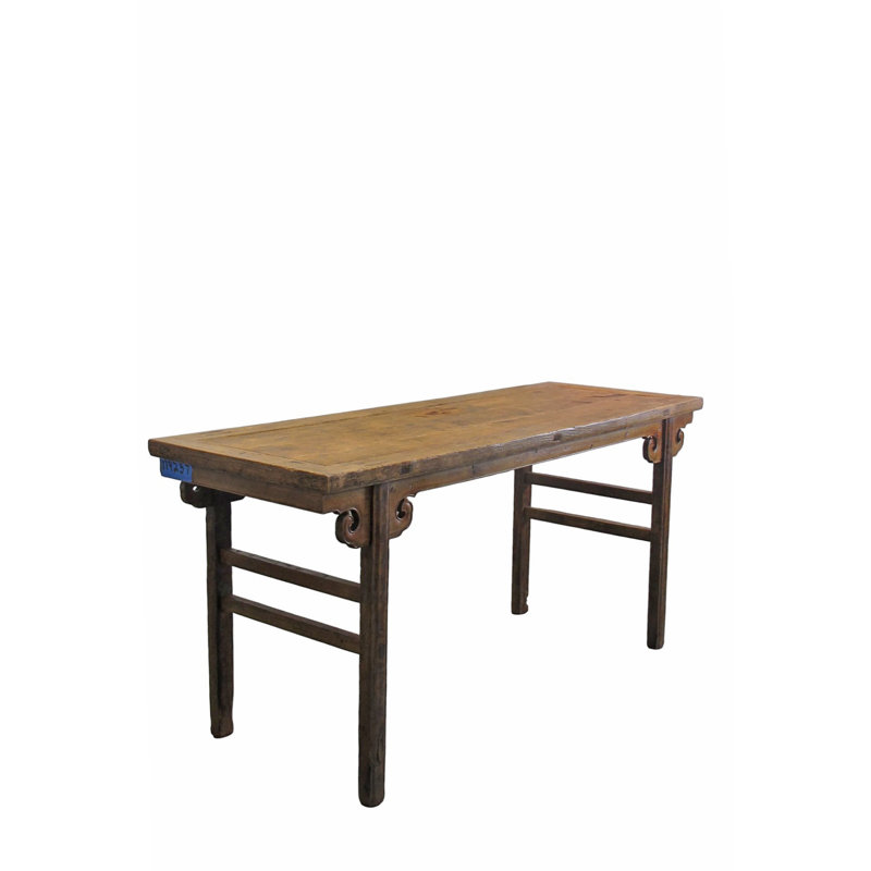 61" Long Elm Wood Console Table