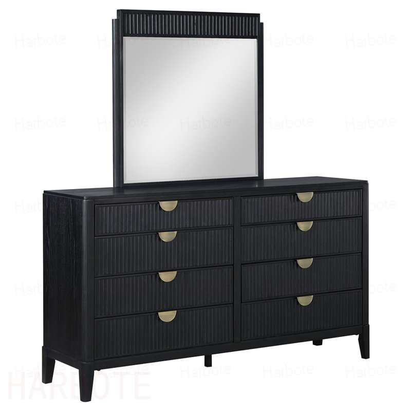 Commode 8 tiroirs avec miroir Ennis