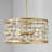 Margolis 4 - Light Bleached Natural Jute/Patinaed Brass Drum Pendant