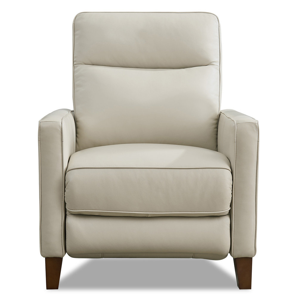 Tatum 32" Genuine Leather Power Recliner, Vanilla Genuine Leather