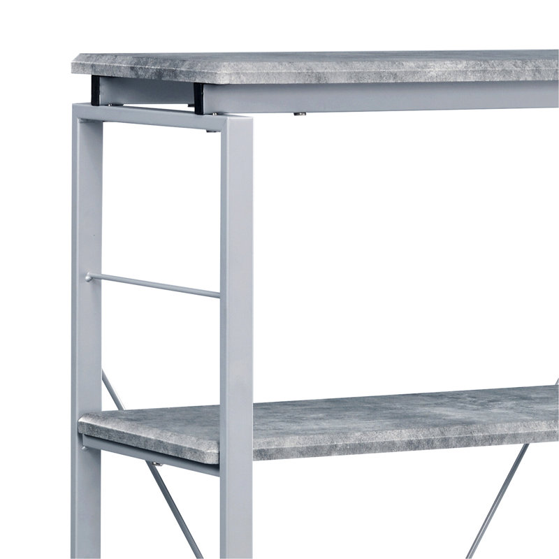 Bibliothèque à 4 tablettes, Gris/argent