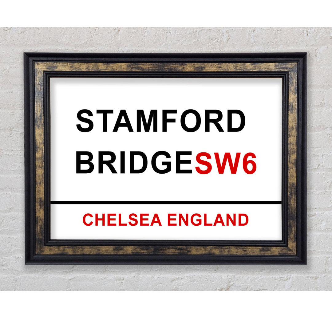 Stamford Bridge Schilder - Einzelne Bilderrahmen Typografie