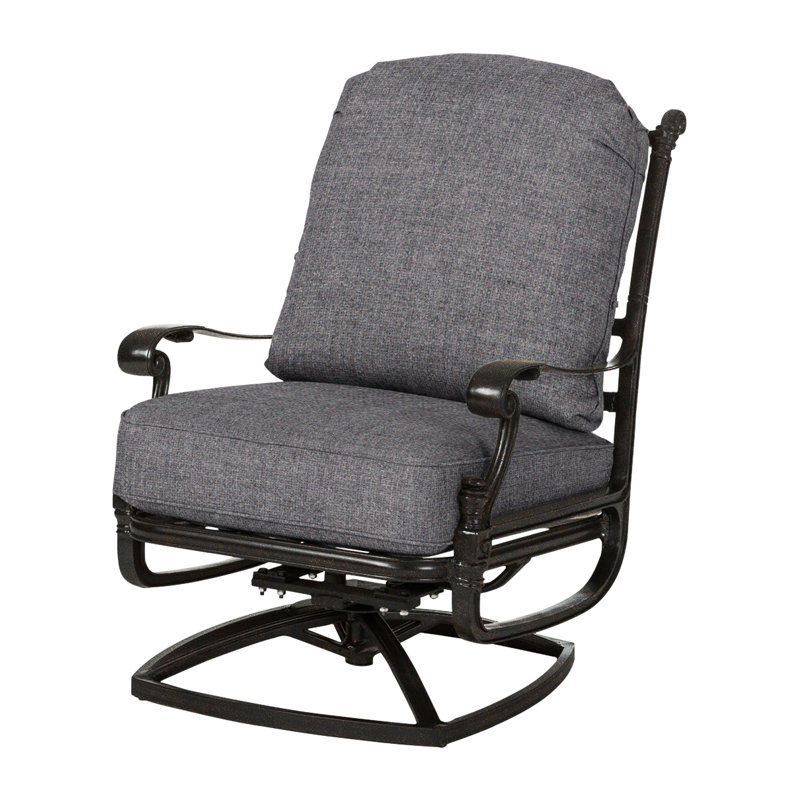 Florence Outdoor Rocker Chair, Cast Slate Sunbrella® Plainweave, Desert Bronze