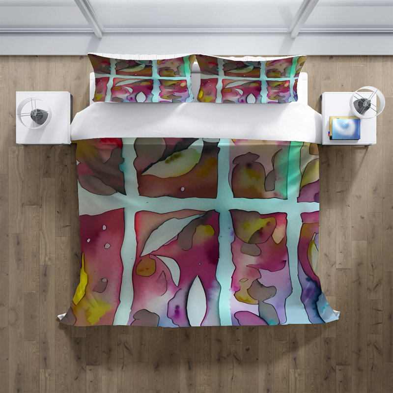 Abstract Duvet Cover, King Duvet Cover + 2 King Shams