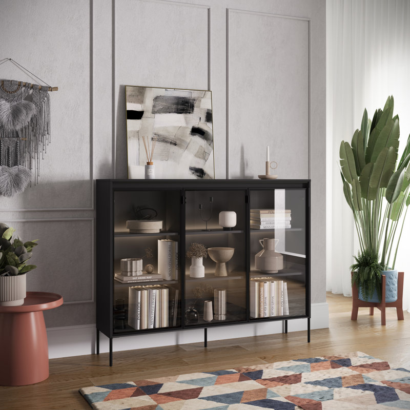 Amerion Display Cabinet, Black Matt