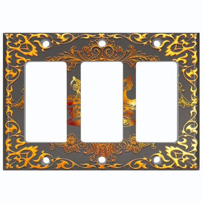 Plaque d'interrupteur en métal