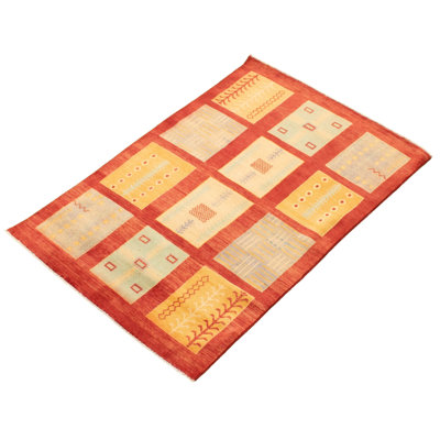 Aranka One-of-a-Kind 4' X 6' 2010s Wool Area Rug in Dark Copper