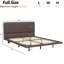 Cadre de lit flottant avec lumières sous les lumières DEL et 8 options dynamiques, lit de bébé moderne pleine grandeur, café, éclairage télécommandé, poutres en bois-2013985181-2013985180