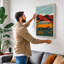Desert Road Trip Retro - Wrapped Canvas-348019273-348019272