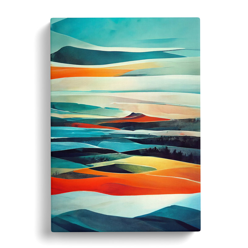 Meadow Landscape Abstract No.4 - Wrapped Canvas, 50cm H x 35cm W x 3cm D