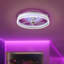 Ventilateur de plafond encastré de 20 po avec lumières à DEL RVB d'intérieur-101945178