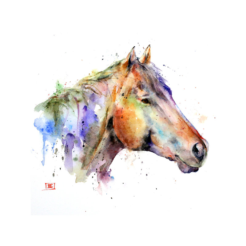Horse by Dean Crouser - Painting on Canvas, 66.04 cm H x 66.04 cm W x 1.91 cm D, Wrapped Canvas