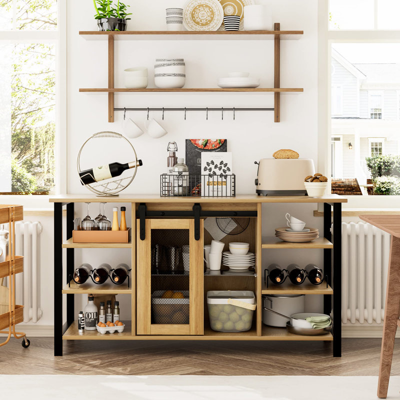 Bar avec rangement pour bouteilles de vin Uzuri