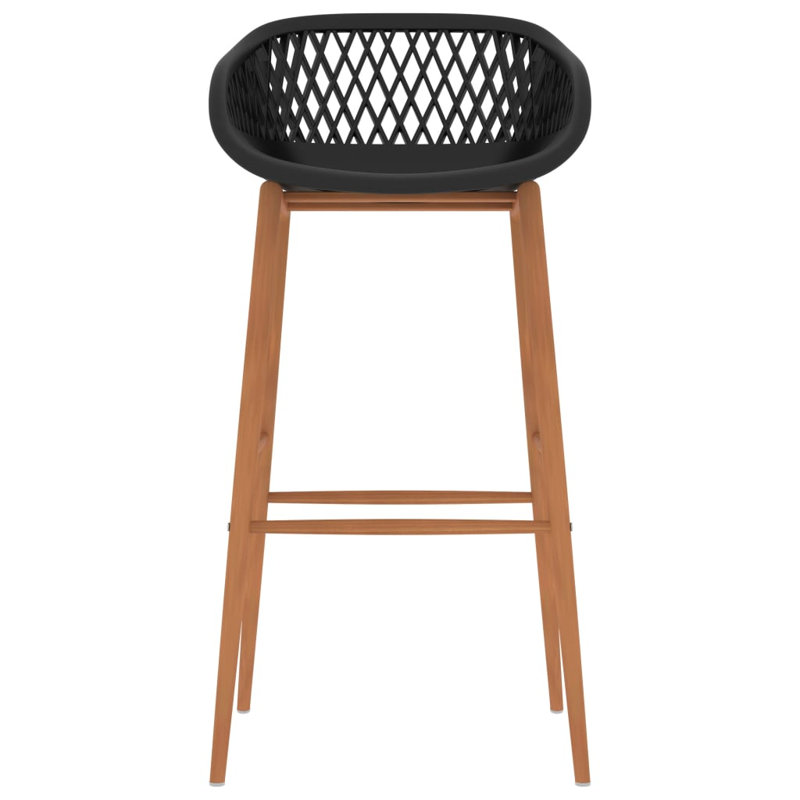Searle Counter Stool with Metal Frame, Brown, Black
