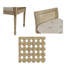 Banc d'appoint avec accoudoirs en rotin