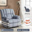 Fauteuil inclinable manuel avec chaise berçante et pivotante en tissu pour le salon-596155247