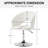 Modern Upholstered Adjustable Height Accent Chair PU Leather Swivel Barrel Chair