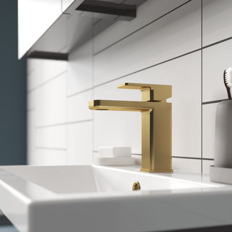 Eco Mono Basin Mixer with Waste, Brushed Brass, 76.09 l/min
