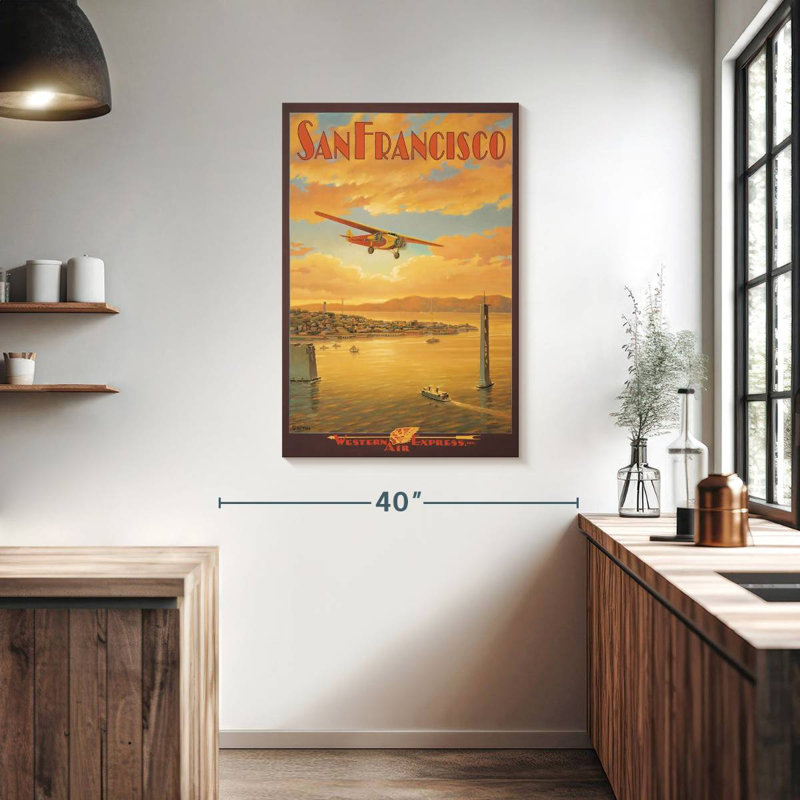 Aime Western Air Express, San Francisco, Californie, H 39 po x l 26 po
