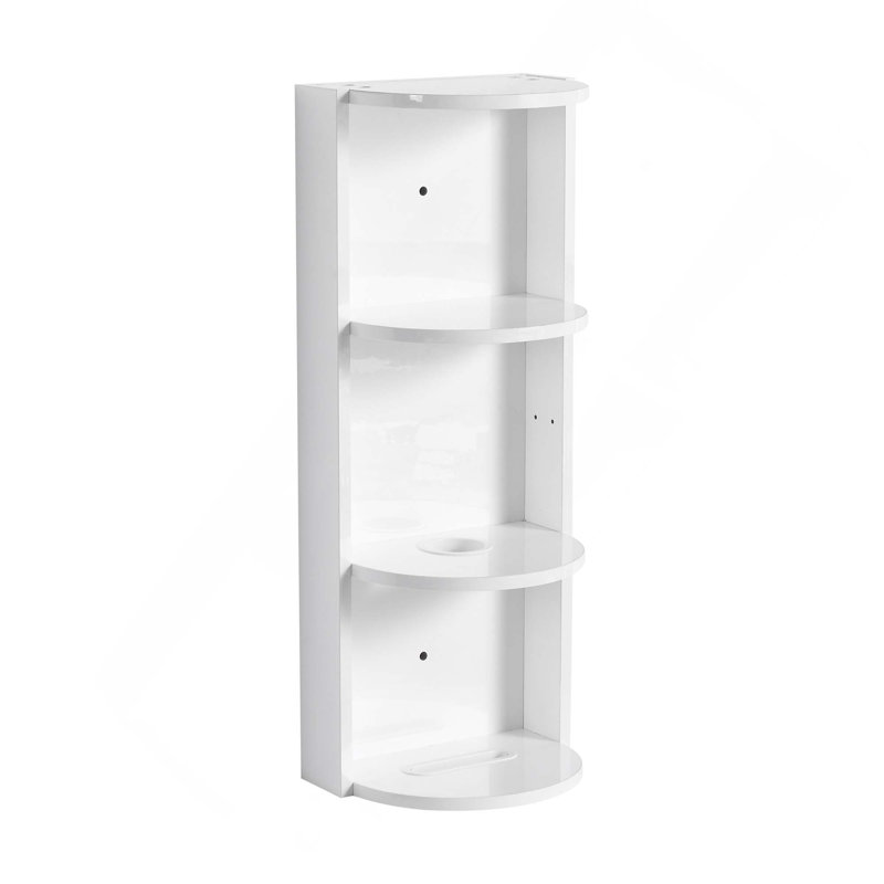 Étagère de rangement murale de salle de bain 12 po, support flottant | Idée de cadeau, Blanc