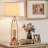 Gerry Table Lamp With 3 Bulb 4 Way Socket Switch, Copper Metal 30 Inch