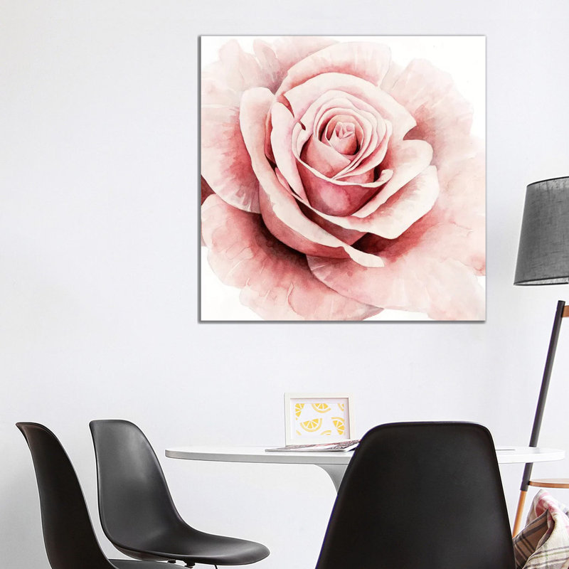 Pink Rose I by Grace Popp - Wrapped Canvas Painting, 93.98 cm H x 93.98 cm W x 1.91 cm D