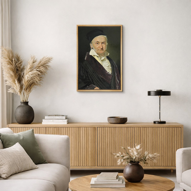 Distingué Elder Gentleman Portrait, H 36 po x l 24 po x P 1,5 po, Cadre flottant naturel