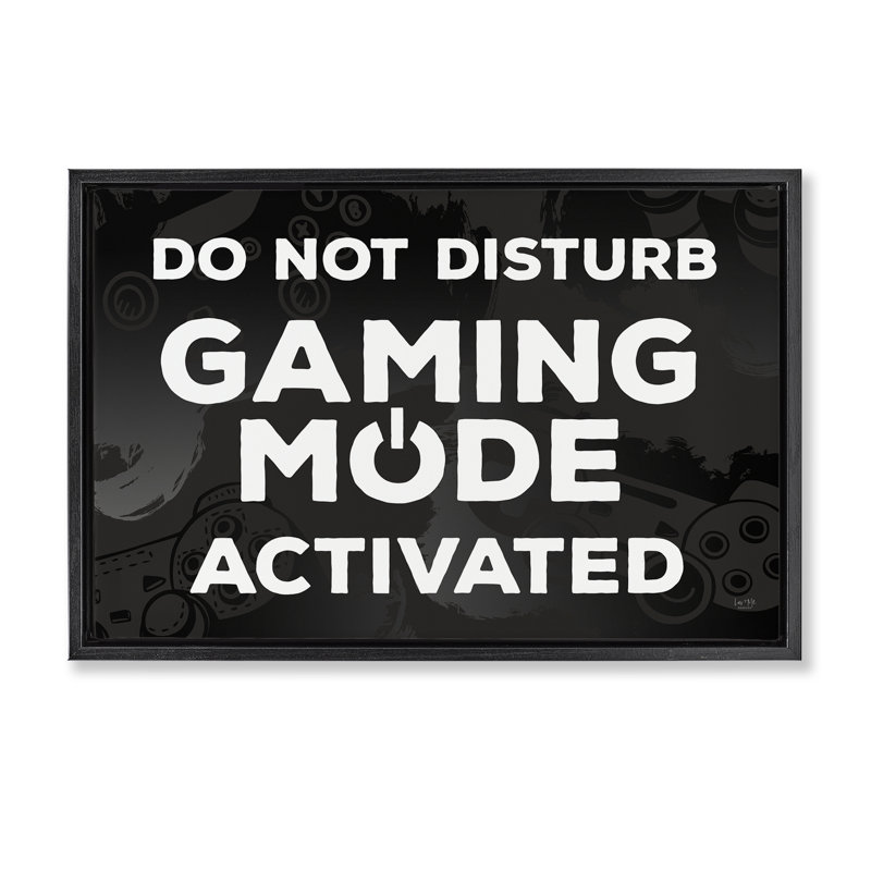 Art mural sur toile flottant activé par Gaming Mode, par Lux + Me Designs, H 17 po x l 25 po, Cadre flottant noir de jais