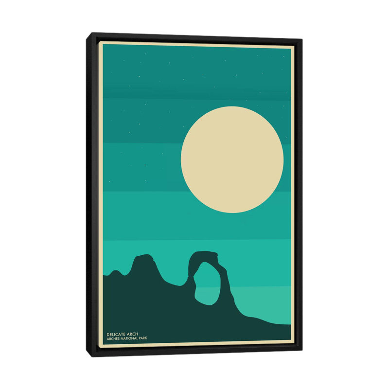Arches, impression sur toile tendue, H 26 po x l 18 po x 1,5 po, Toile avec cadre noir, Pas de tapis