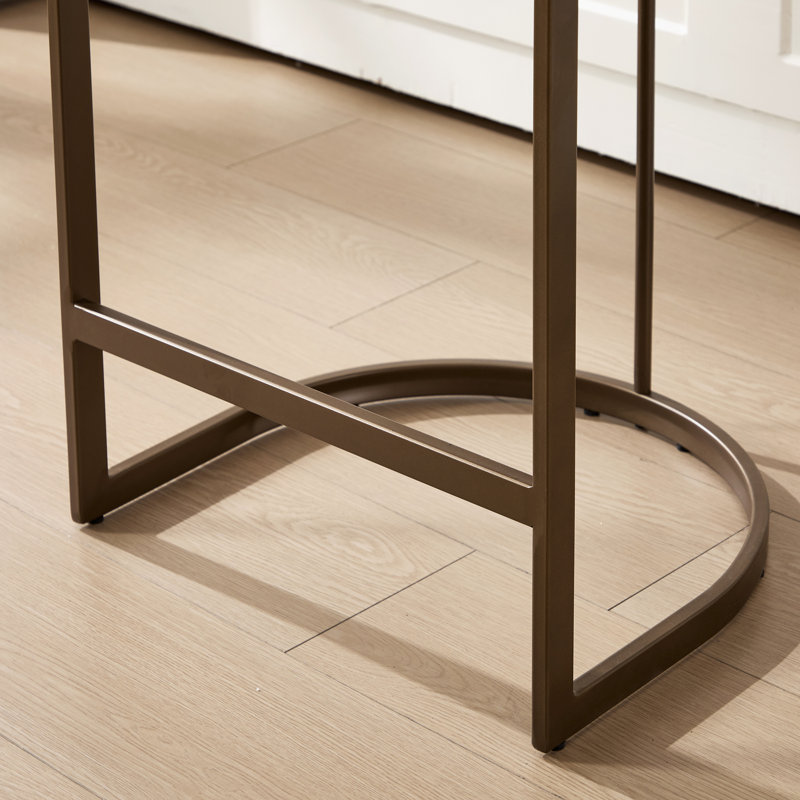 Alrick, Cuir brun, Antique Bronze