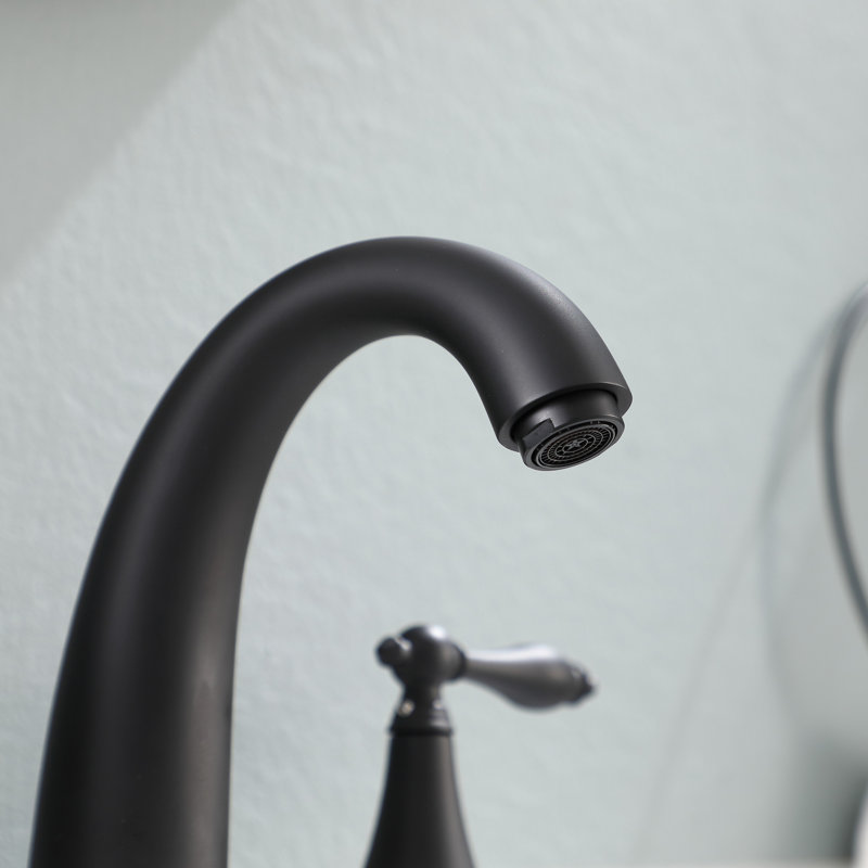2-handle Bathroom Faucet with Drain Assembly, Gunmetal Black