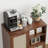 Rattan Buffet Cabinet With Adjustable Shelf, Sideboard With Drawers-942781783