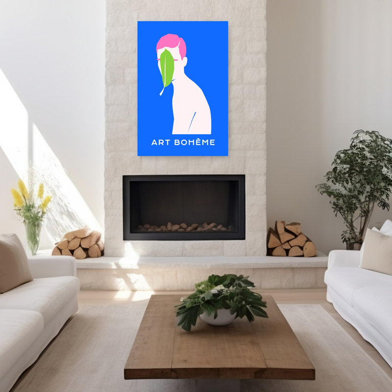Art contemporain, art contemporain abstrait, H 48 po x l 32 po