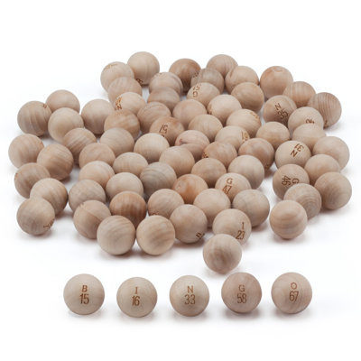 78 Wooden Replacement Bingo Balls