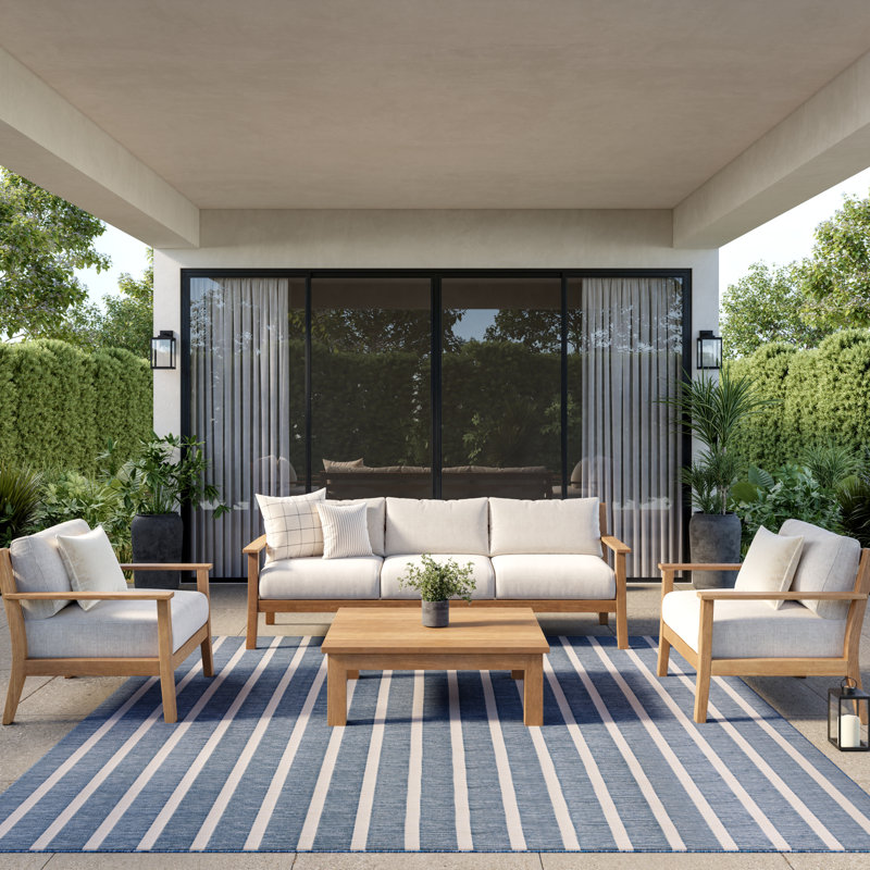  Tapis ivoire bleu marine Positano, Square 12'