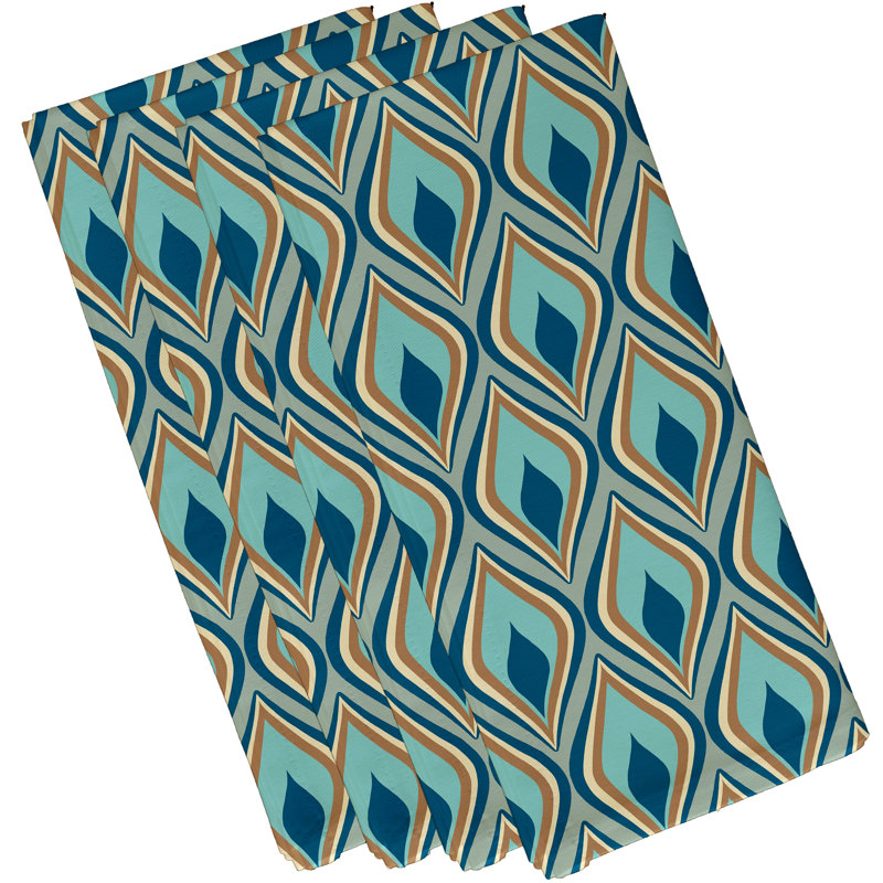 Ensemble de serviettes 4 pièces Shivani, L 18 po x L 18 po, Vert / Sarcelle