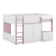 Lit mezzanine double avec maisonnette et rangement-1945068602