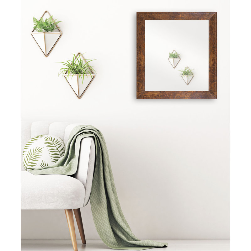 Adalberto Engineered Wood Flat Wall Mirror, 32.5" x 32.5"