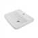 White Rectangular Wall Mount Bathroom Sink without Faucet and Overflow