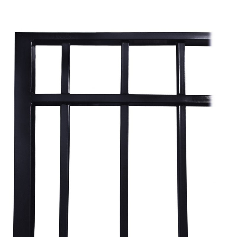 Ensembles de clôture en métal noir H 60 po x l 192 po