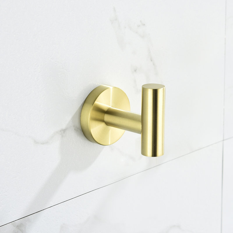 5 Piece Bathroom Towel Rack Wall Mount - Brushed Gold Made Of Aluminium Rust For Multiple Rooms Simple Installation Modern Design , Rust- For & Beyond Easy To Install