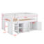 Loft Bed With Storage Cabinet And Chalkboard Panel-690341741