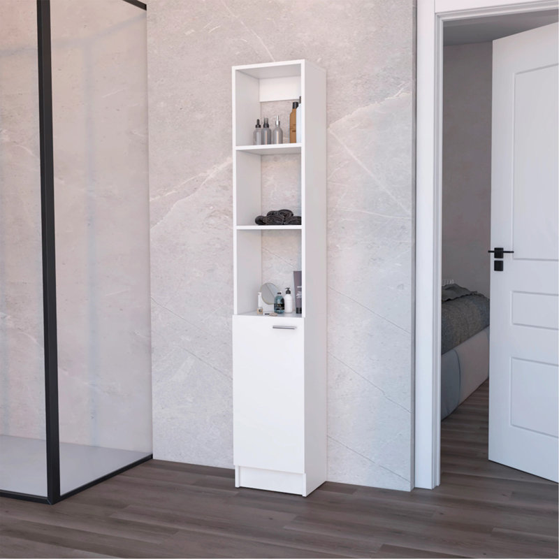 Linen Cabinet With 1-Door, White