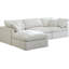 Canapé et méridienne réversible en velours avec repose-pieds Atis-1922906025