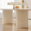 Ensemble de table de salle à manger 70,86 "rectangulaire blanc crème avec 8 chaises pour la cuisine, le bar et le salon-629389922-629389924