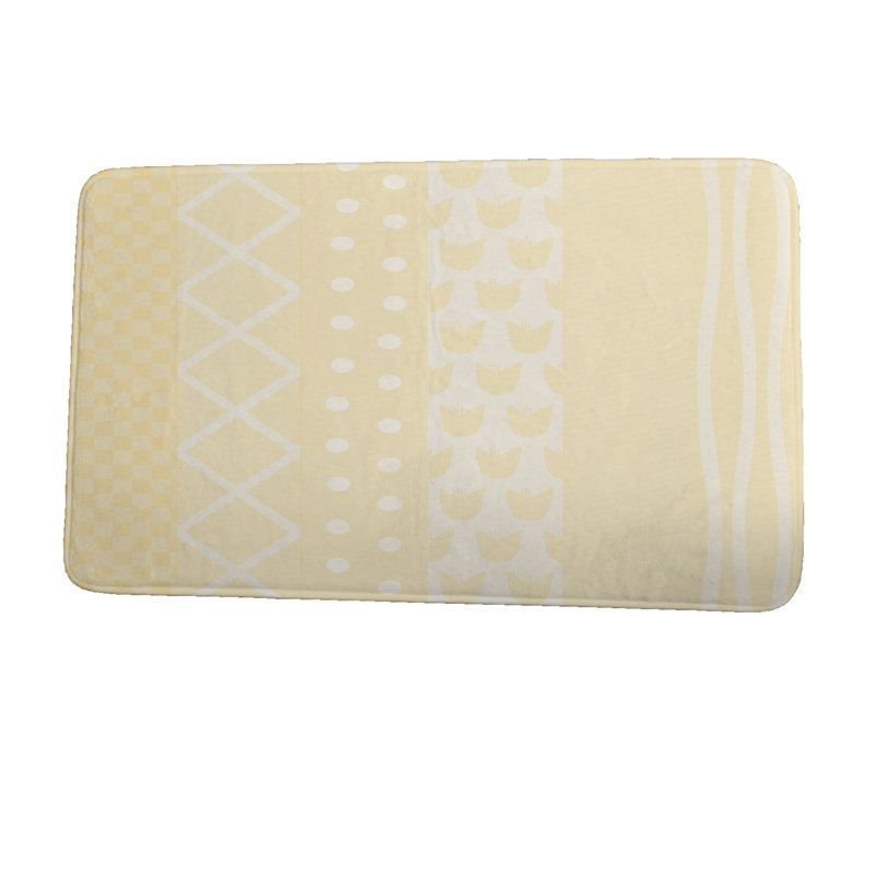 Tapis de bain Hiltonia, l 34 po x L 21 po, Jaune