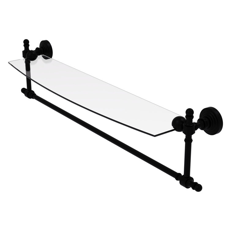 Retro Wave Bracket Shelf with Towel Bar