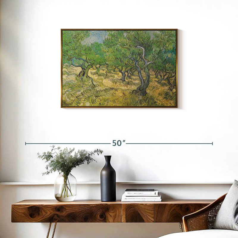 Olive Grove, Cadre flottant doré, 31 po x 21 po