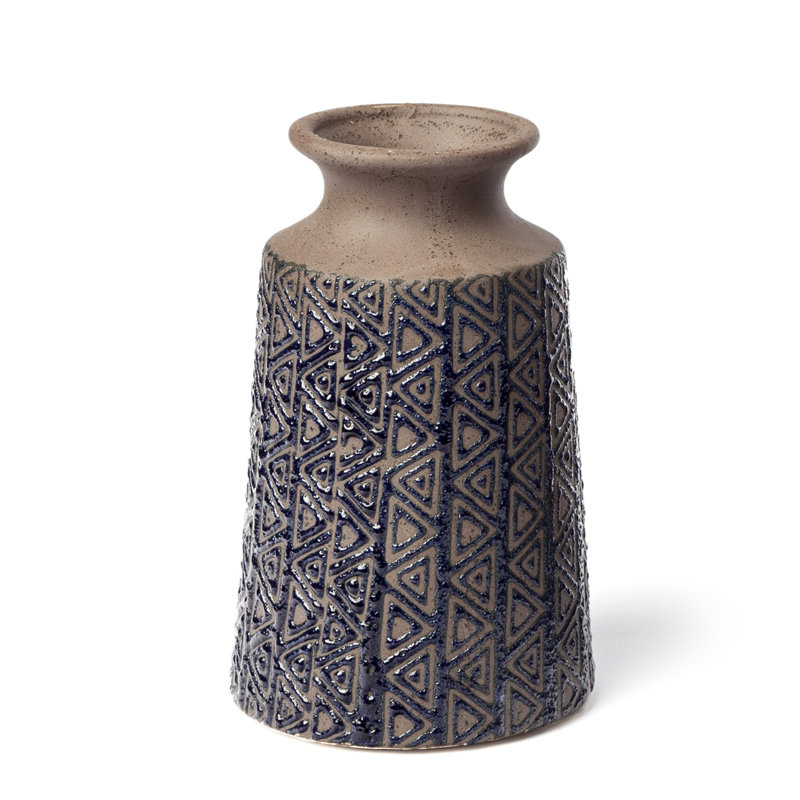Vase de table Mahaney, H 7,5 po x l 4,5 po x P 4,5 po